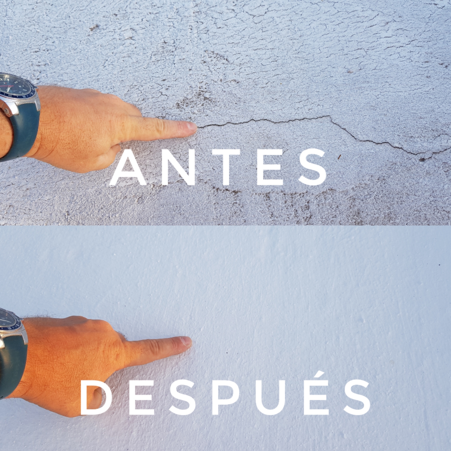 Antes y después de una impermeabilización de techo